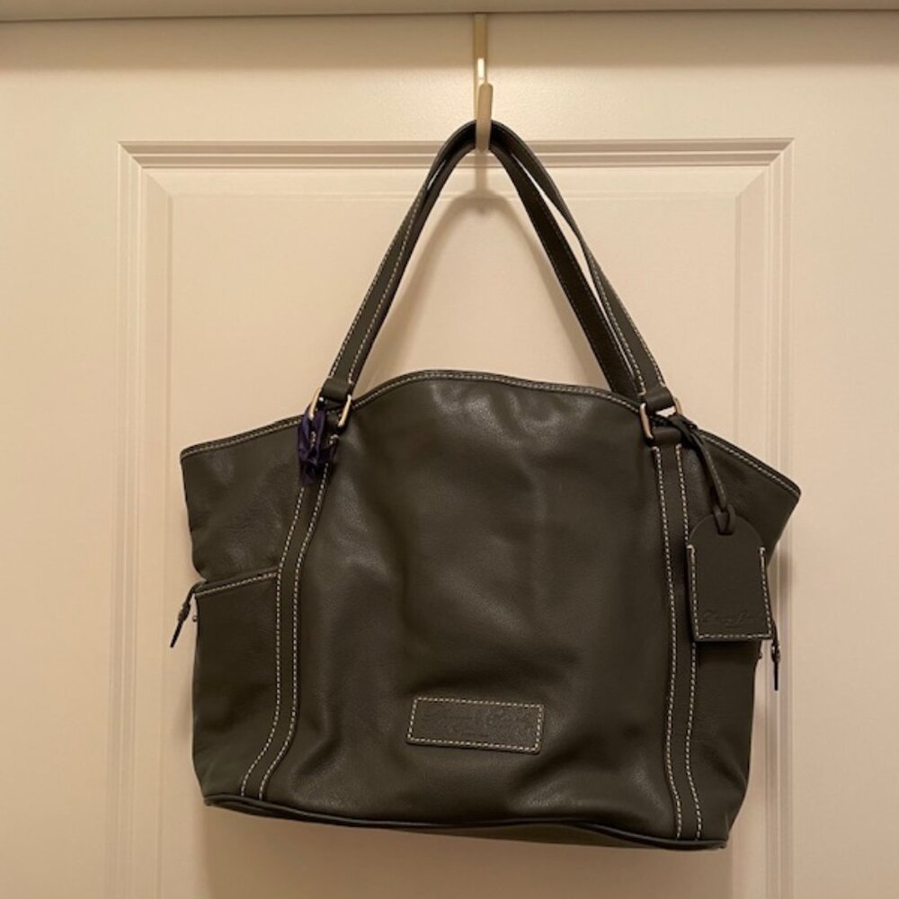 Dooney & Bourke-BrandNew-Matching Grey Leather Medium Tote & Small Bag.